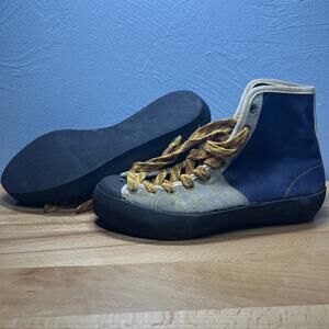 Super EB Gratton Vintage Climbing Shoes Women’s 7 Converse-Style Blue Tan